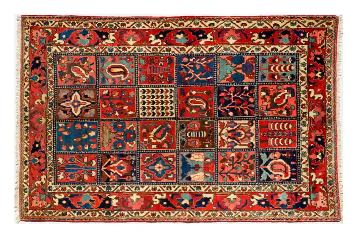 فرش-بختیاری-یکی-از-انواع-فرش-دستباف-عشایری