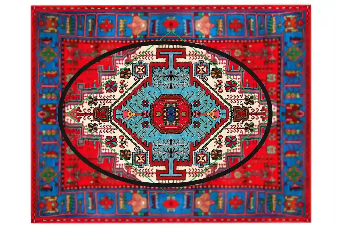 ترنج مرکزی طرح گل‌حیدر