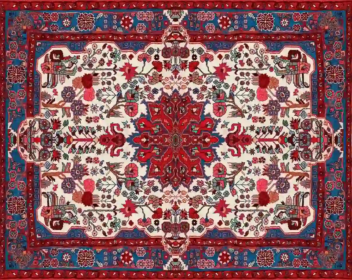 فرش-عشوند-رنگ-کرم