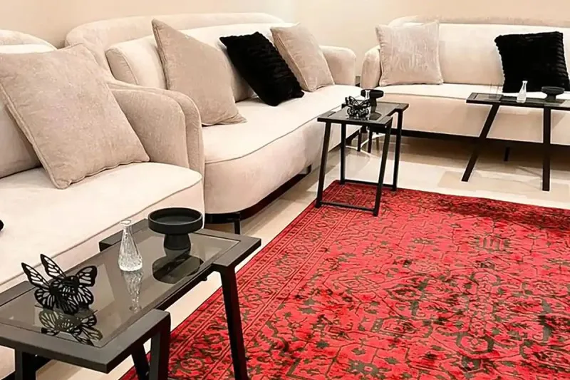 ست کردن فرش قرمز با مبلمان 2