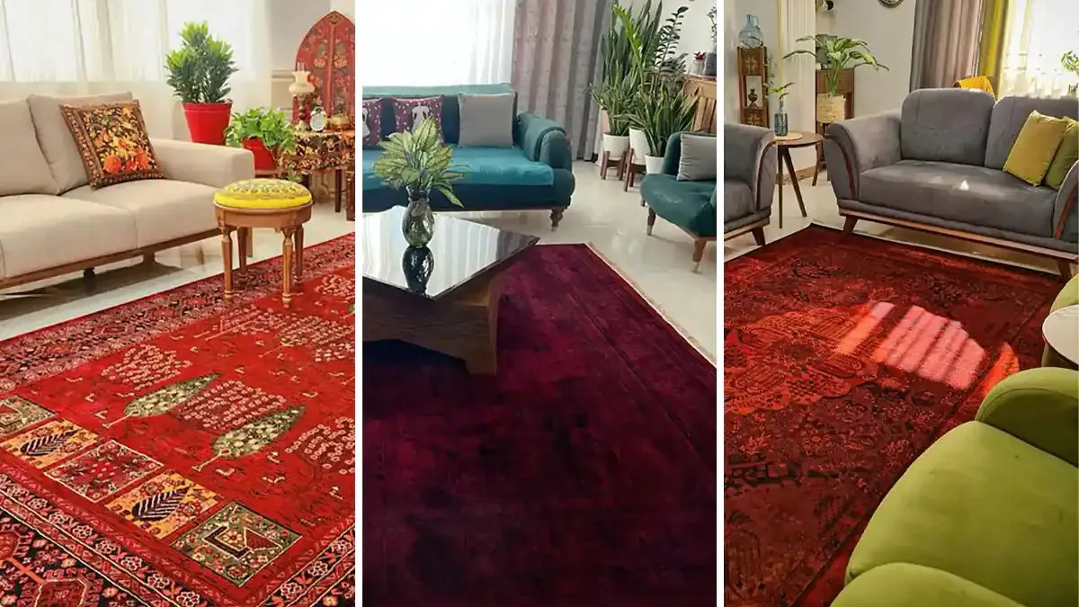 ست کردن فرش قرمز و مبل